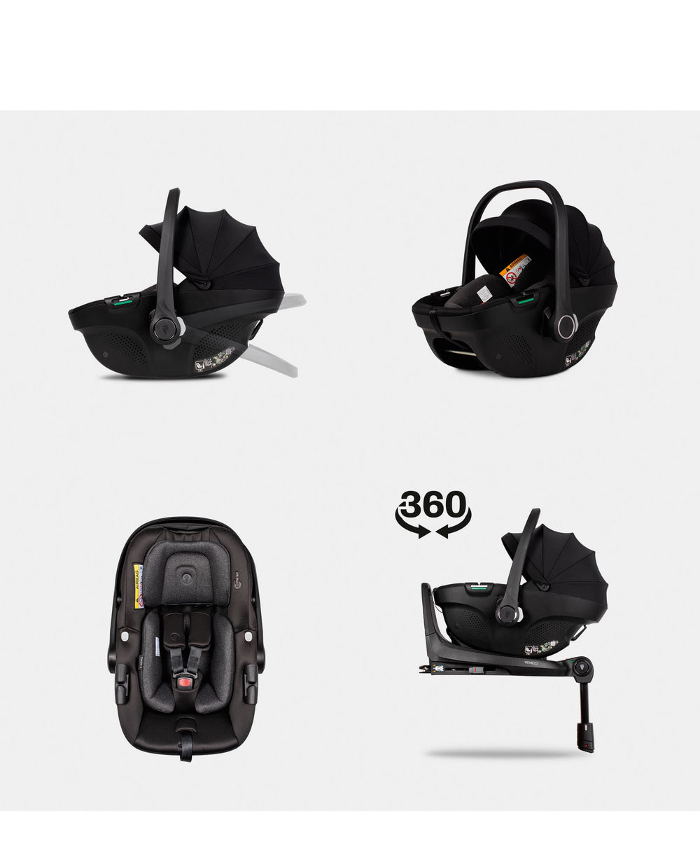 Venicci Pushchairs Venicci Upline3 4in1 Pushchair Bundle With Tiago 2 Car Seat (13 Pieces) - Onyx
