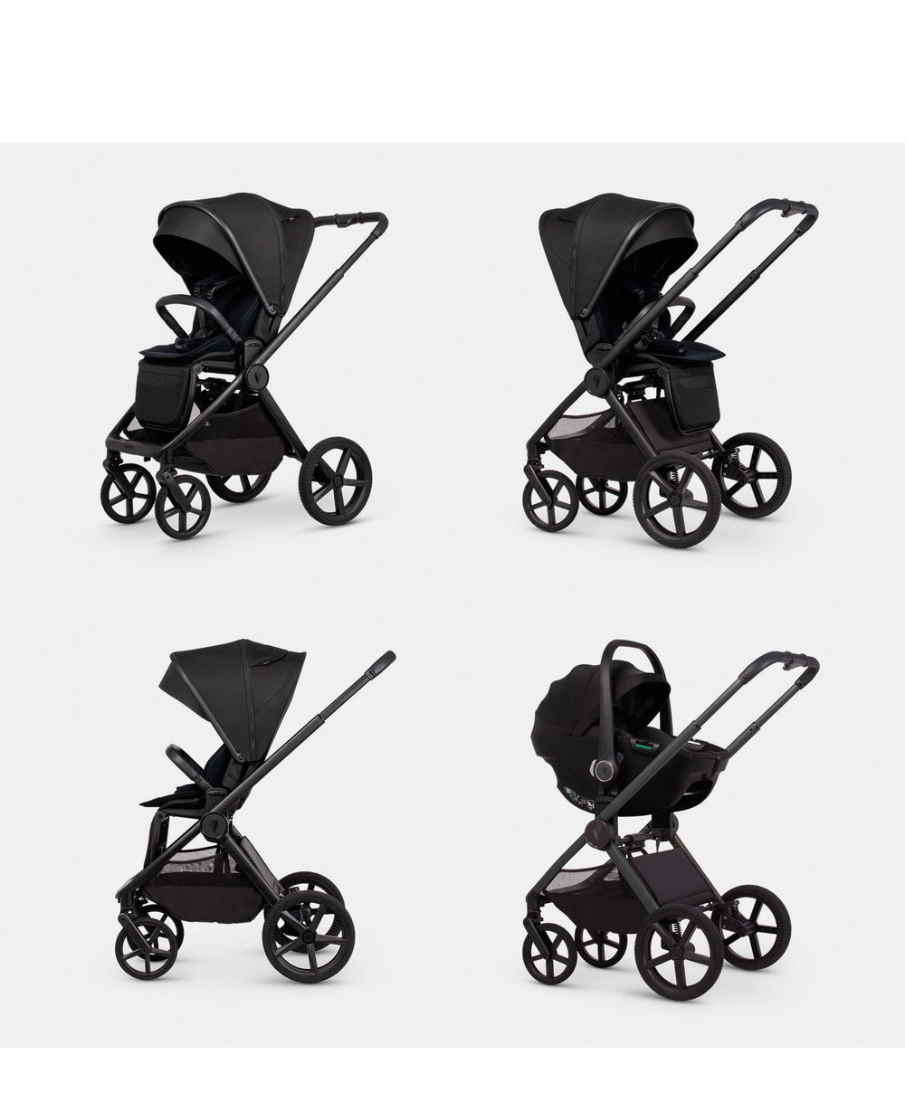 Venicci Pushchairs Venicci Upline3 4in1 Pushchair Bundle With Tiago 2 Car Seat (13 Pieces) - Onyx
