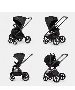 Venicci Pushchairs Venicci Upline3 4in1 Pushchair Bundle With Tiago 2 Car Seat (13 Pieces) - Onyx