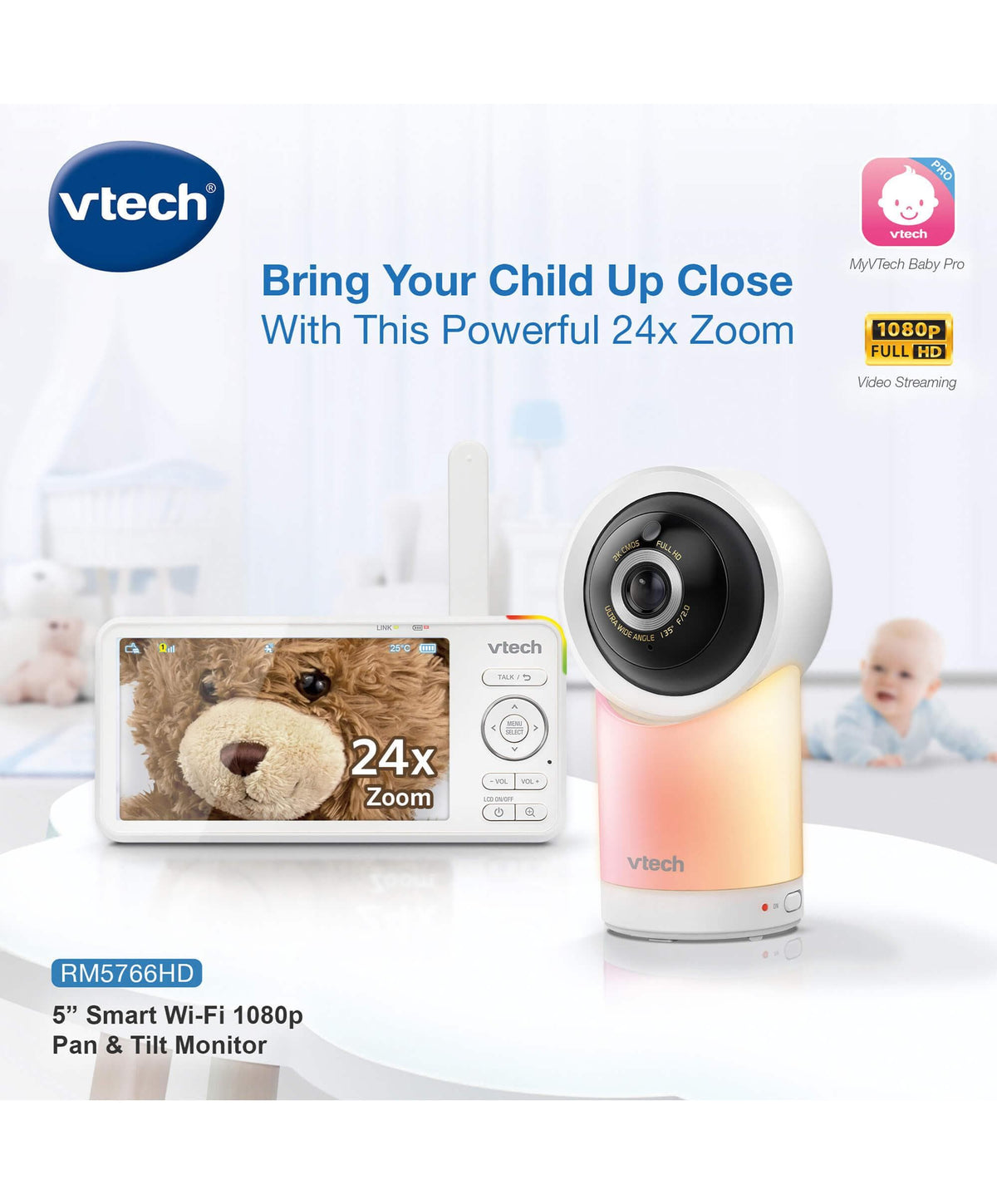 VTech - RM5766HD Babyphone Vidéo Wifi