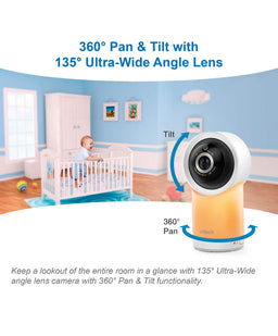 VTech Baby Monitors VTech RM5766HD Smart Video Baby Monitor & Camera Floorstand - White