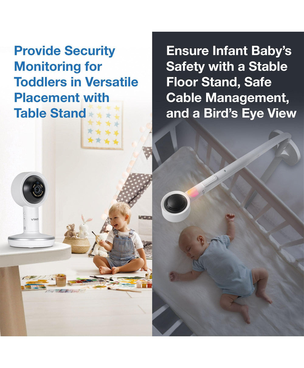 VTech Baby Monitors VTech RM7766HD 7inch Smart Pan &amp; Tilt Baby Monitor &amp; Camera Floorstand - White