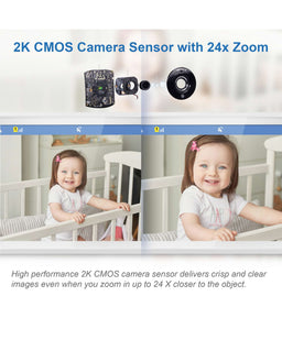 VTech Baby Monitors VTech RM7766HD 7inch Smart Pan & Tilt Baby Monitor & Camera Floorstand - White