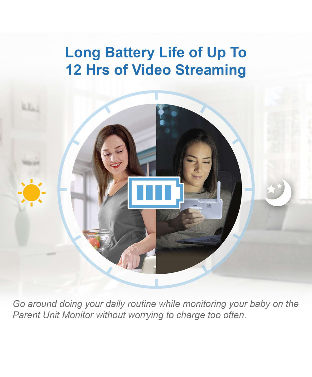 VTech Baby Monitors VTech RM7766HD 7inch Smart Pan &amp; Tilt Baby Monitor &amp; Camera Floorstand - White