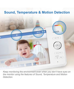 VTech Baby Monitors VTech RM7766HD 7inch Smart Pan & Tilt Baby Monitor & Camera Floorstand - White