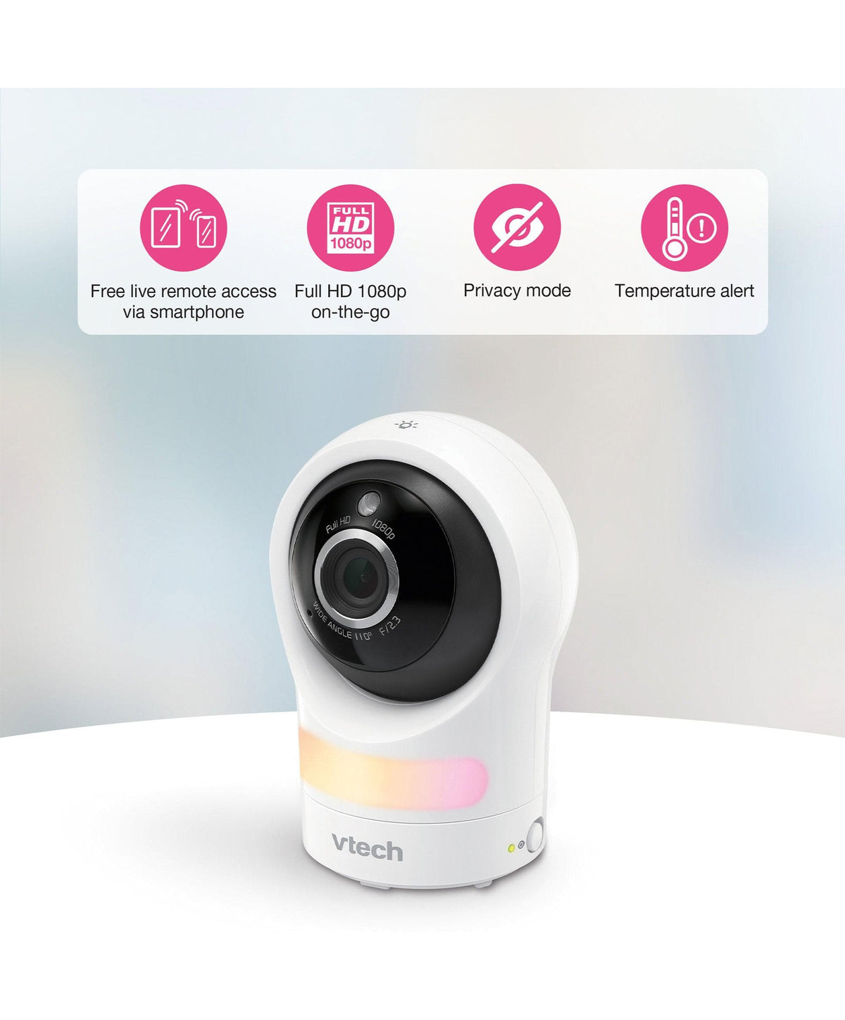 VTech RM9761 Wi-Fi 1080p Smart Baby Cam – White – Mamas & Papas UK
