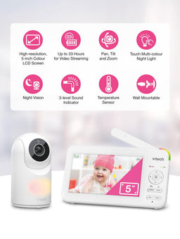 VTech VTech 5" Pan & Tilt Video Monitor with Night Light