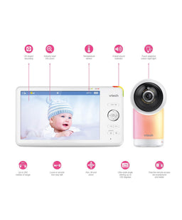 VTech VTech RM7766HD 7 Smart Pan & Tilt Monitor in White