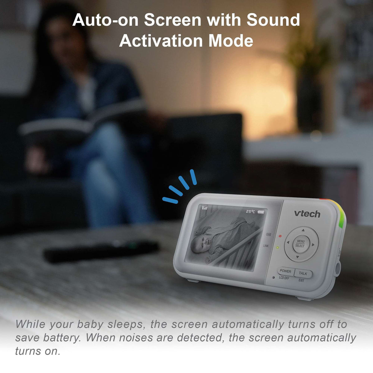 VTech VM3263 2.8" Video Baby Monitor with Night Light in White Mamas