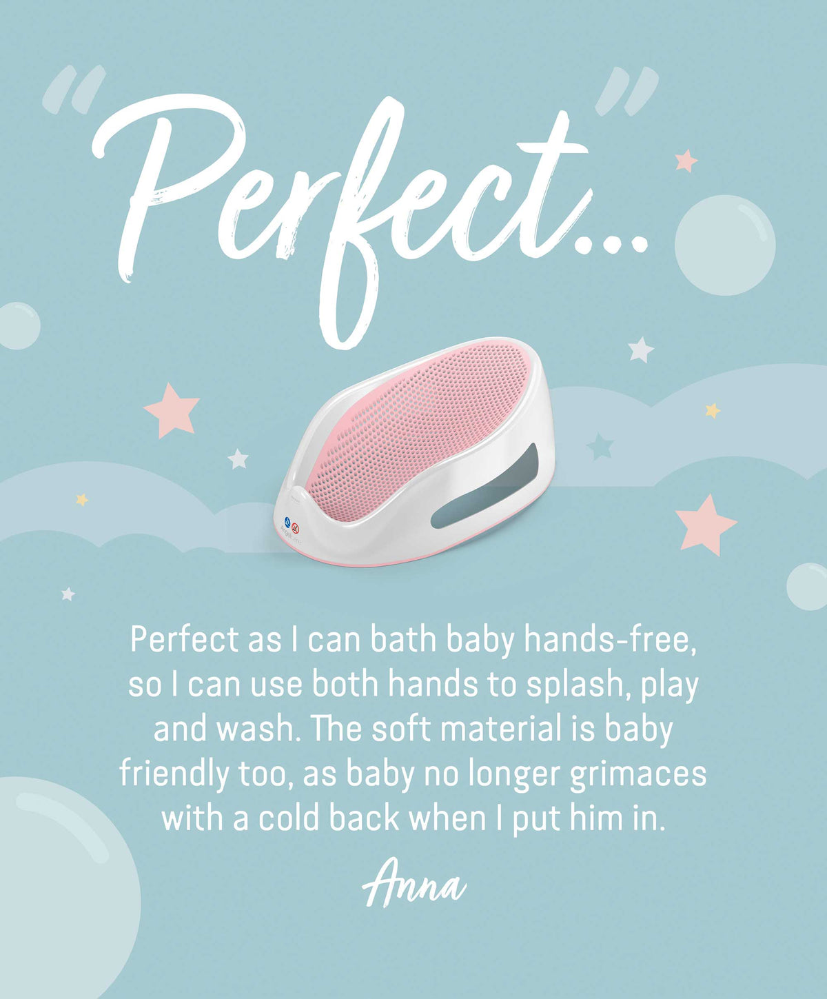 Angelcare Bath Support Pink Baby Bath Seats & Supports Mamas & Papas UK