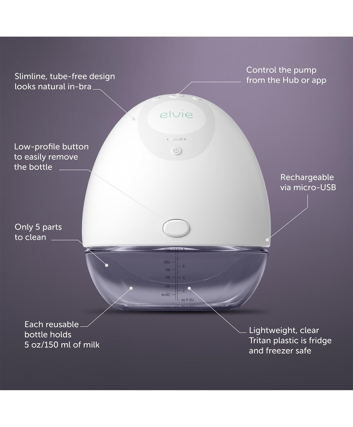 Elvie Double Electric Breast Pump Feeding Mamas & Papas UK