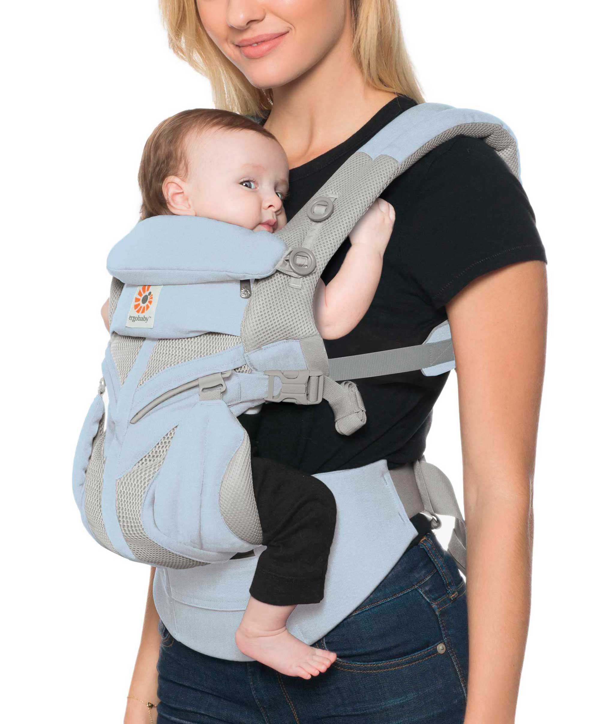 Ergobaby Omni 360 Cool Air Mesh Carrier Light Chambray Blue Baby  Carrier – Mamas  Papas UK