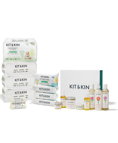 Kit & Kin Baby Care Kit & Kin Skincare Starter Pack with Size 2 Nappies