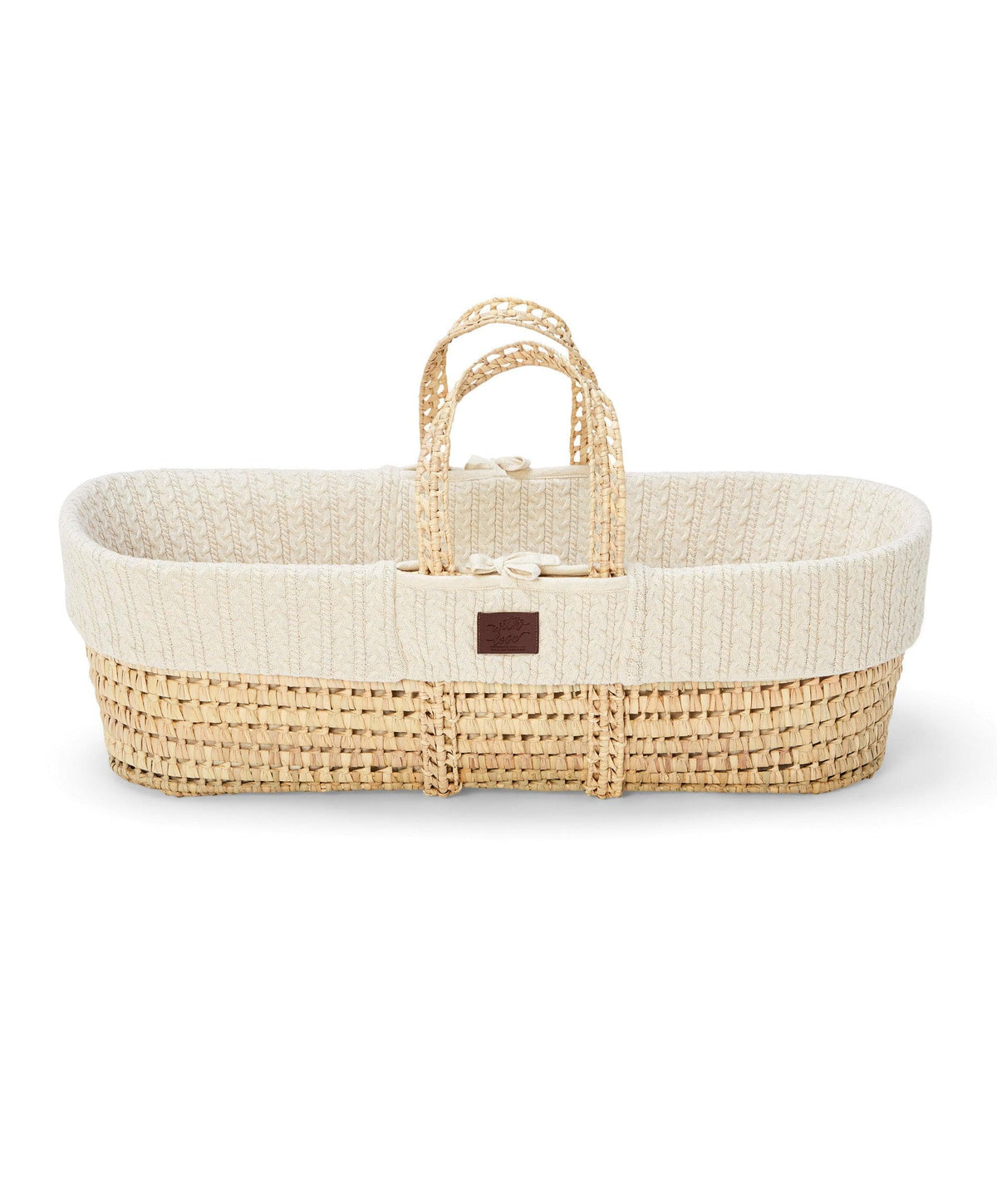 Little Green Sheep Moses Basket & Stand Linen / Natural Mamas