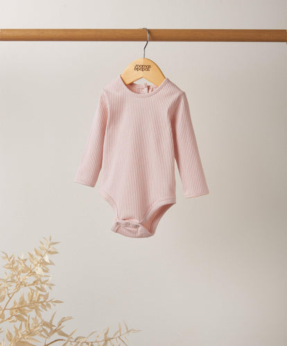 Mamas & Papas All-in-Ones & Bodysuits Organic Cotton Ribbed Bodysuit - Pink