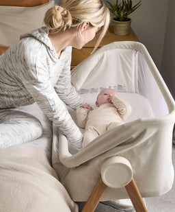 Mamas & Papas Bedside Sleeping Lua Bedside Crib - Beige