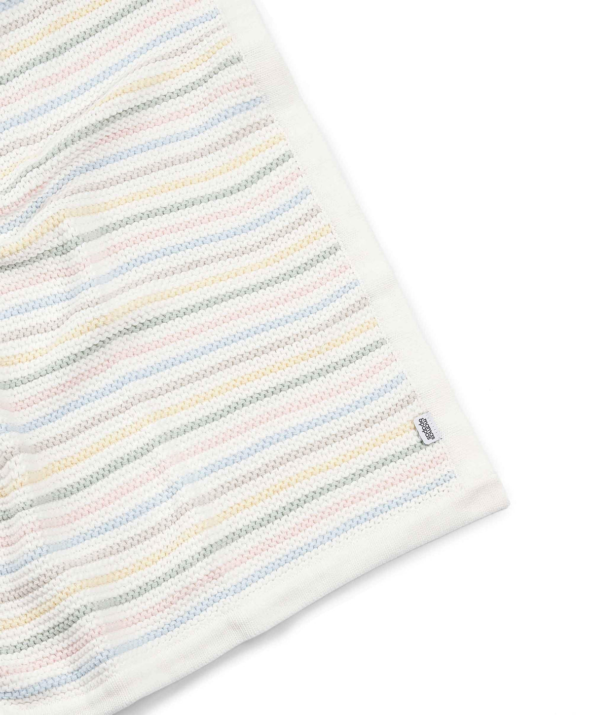 Knitted Baby Blanket Soft Pastel Nursery Decor Mamas & Papas UK