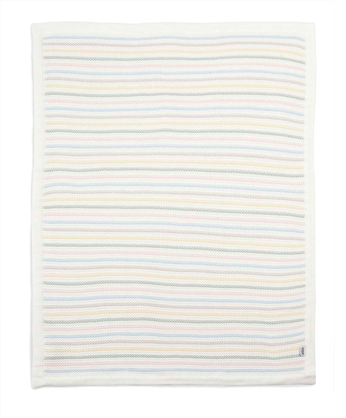 Knitted Baby Blanket Soft Pastel Nursery Decor Mamas & Papas UK