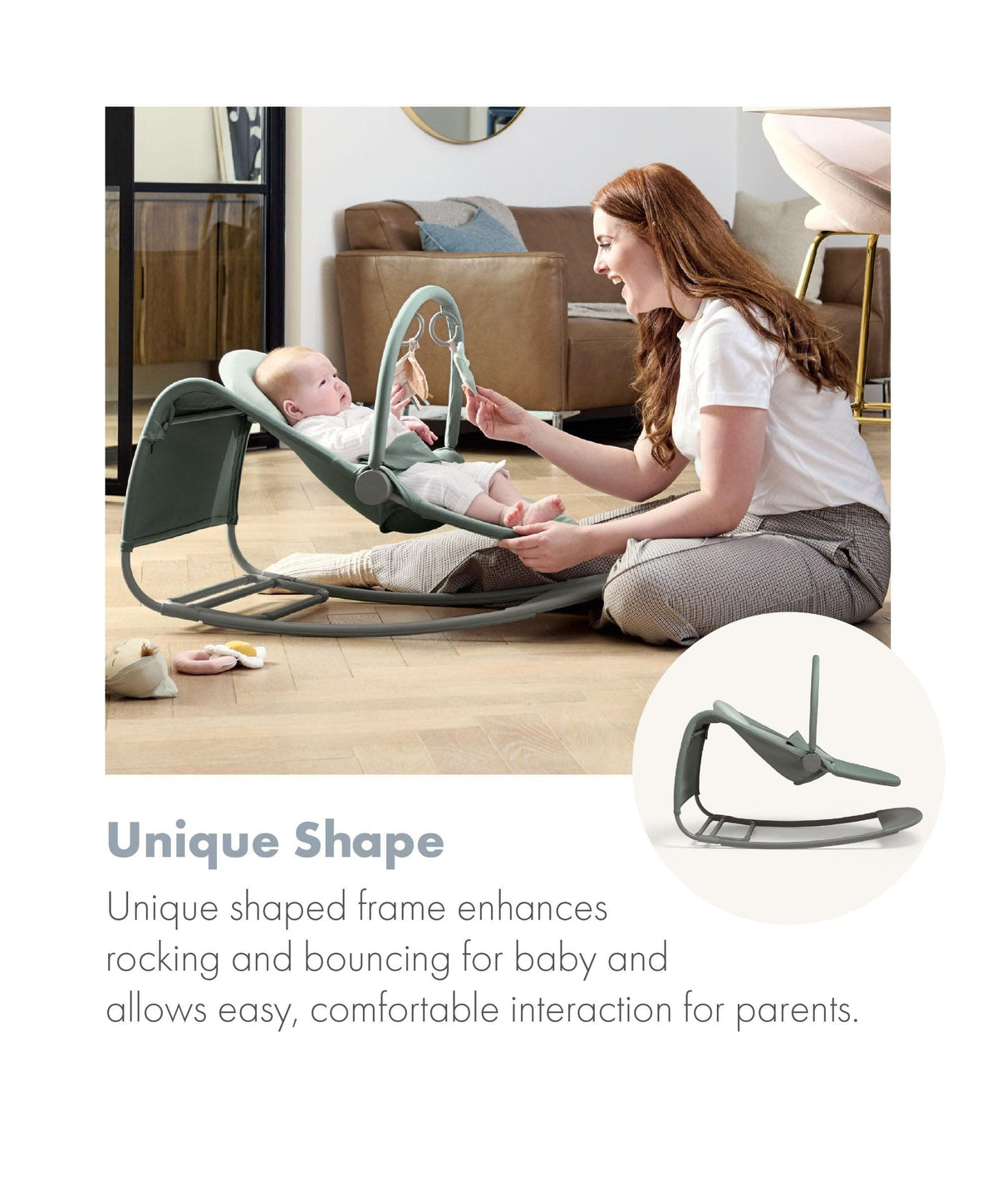Tempo Baby Bouncer - Ivy | Rockers & Bouncers – Mamas & Papas UK