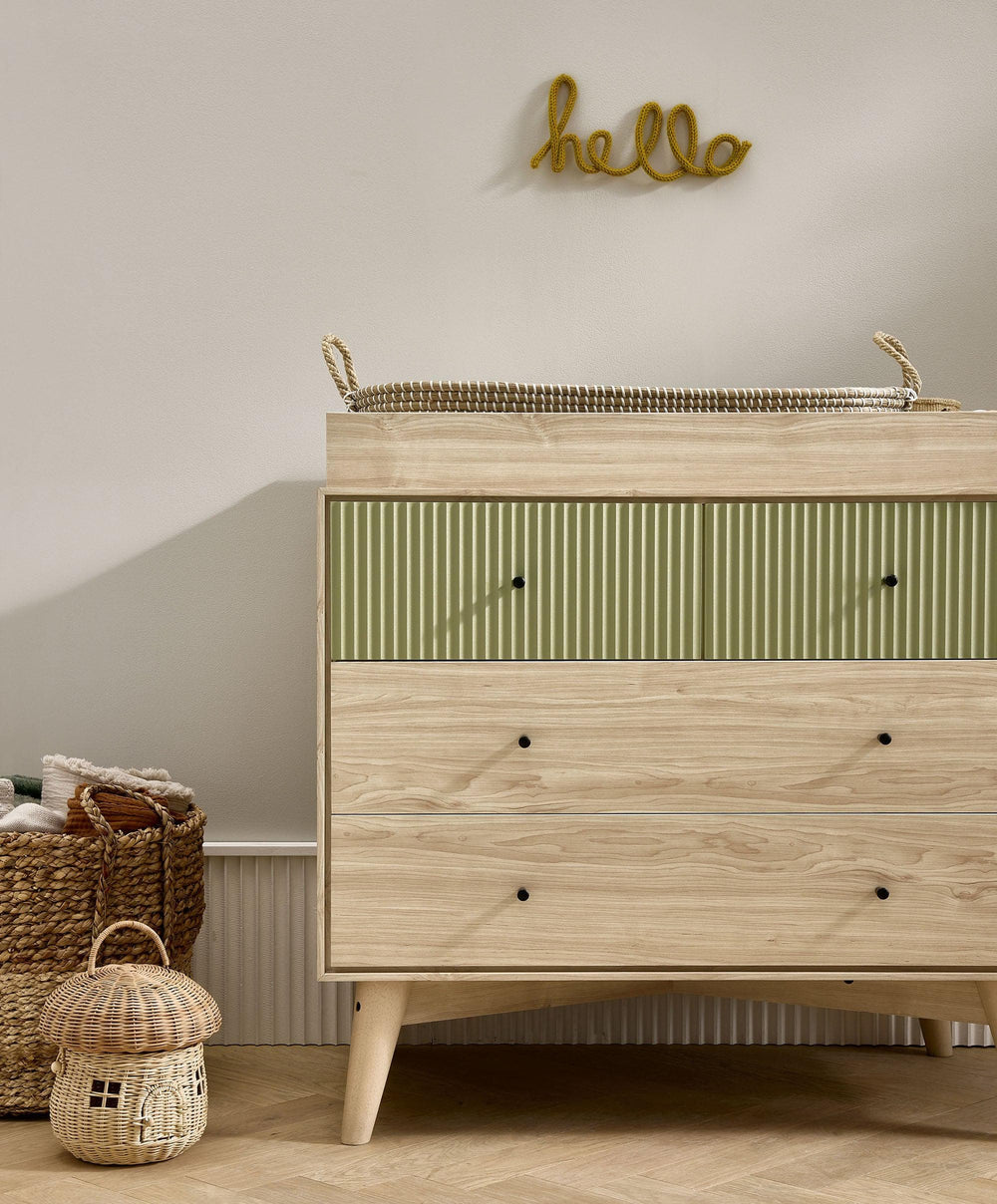 Mamas &amp; Papas Dressers &amp; Changers Coxley Nusery Dresser Changer - Natural/Olive Green