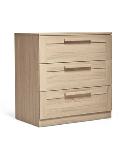 Mamas & Papas Furniture Sets Atlas 3 Piece Cot Bed Range with Dresser and Wardrobe - Light Oak