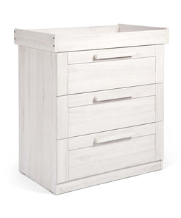 Mamas & Papas Furniture Sets Atlas 3 Piece Cot Bed Range with Dresser and Wardrobe - Nimbus White