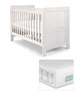 Mamas & Papas Furniture Sets Atlas Cotbed Set with Premium Pocket Spring Mattress - Nimbus White