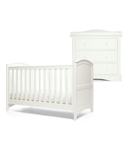 Mamas & Papas Furniture Sets Flyn 2 Piece Cotbed and Dresser Changer Set - White