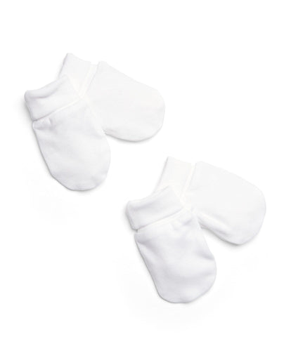 Mamas & Papas Hats & Mitts 1-Size White Scratch Mitts - 2 Pack