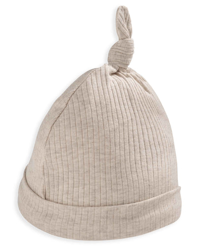 Mamas & Papas Hats & Mitts Organic Cotton Ribbed Hat - Oatmeal