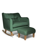 Mamas & Papas Nursing Chairs Hilston Cuddle Chair & Footstool - Emerald Velvet