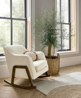Mamas & Papas Nursing Chairs Honley Nursing Chair - Sandstone Textured Weave & Dark Wood