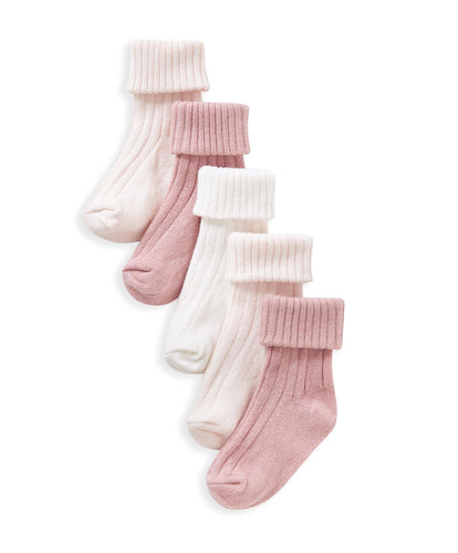 Mamas & Papas Other Clothing & Accessories Pink Ribbed Socks - Set of 5