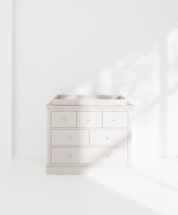 Mamas & Papas Oxford Wooden 3 Drawer Dresser & Baby Changing Unit - Pure White