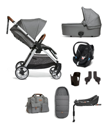 Mamas & Papas Pushchairs Flip XT² 8 Piece Complete Pushchair Travel Bundle Including Aton 5 Car Seat - Fossil Grey