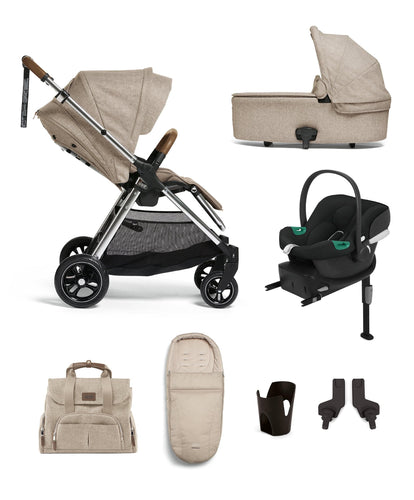 Mamas & Papas Pushchairs Flip XT3 7 Piece Complete Bundle with Aton B2 Car Seat and Base in Greige