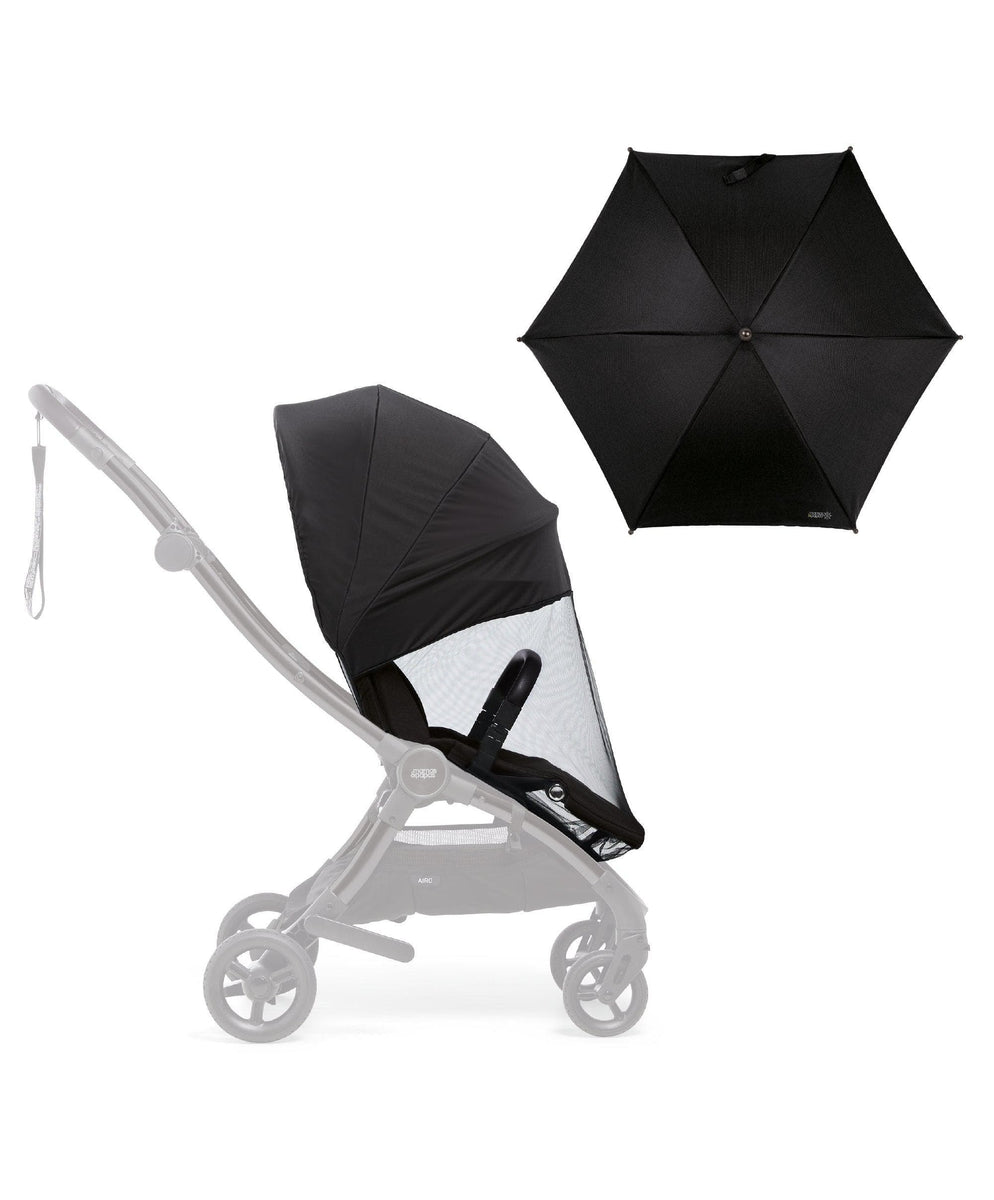 Airo 2 Piece Summer Pushchair Accessories Bundle Black Pushchairs