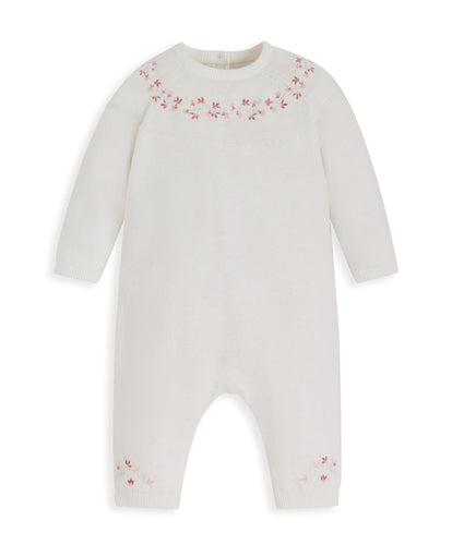 Mamas & Papas Sleepsuits Embroidered Knit Romper