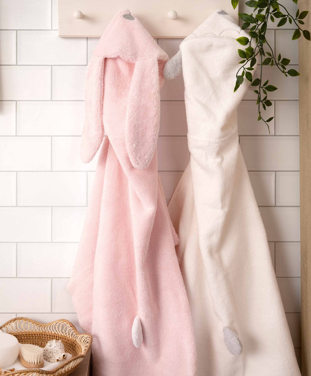 Hooded Baby Towel Pink Bunny Bathing Accessories – Mamas