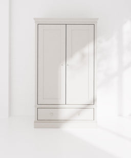 Mamas & Papas Wardrobes Oxford Nursery Wardrobe with Storage Drawer - Pure White