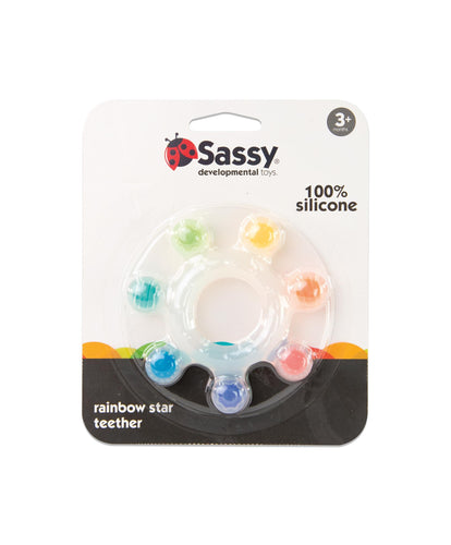 Sassy Sassy Rainbow Star Silicone Teether