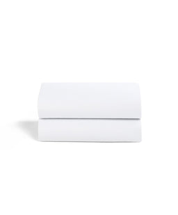 Snuz Moses Basket/Pram 2 Pack Fitted Sheets - White