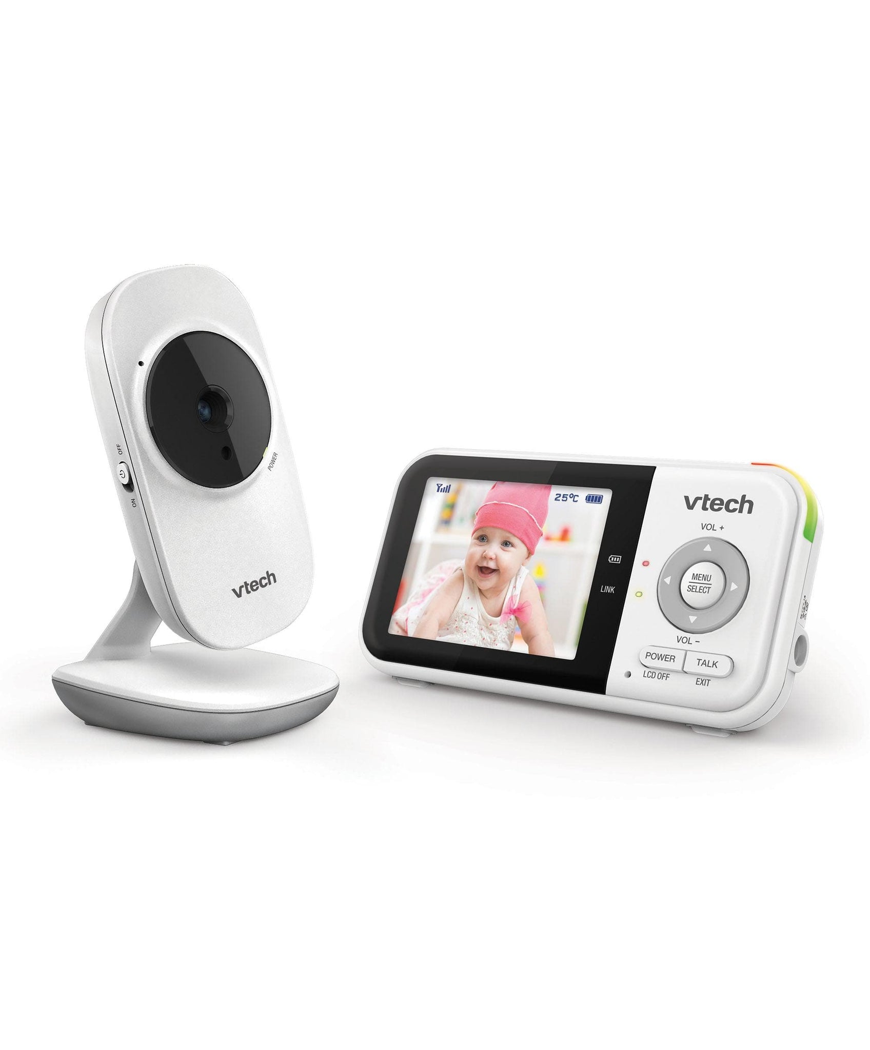 Vtech VM819 2.8 Digital Video Baby Monitor- White – Mamas & Papas UK